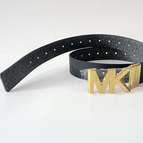 NEW Michael Kors Reversible Monogram Belt  with Logo Buckle- Unisex - Picture 3 of 15